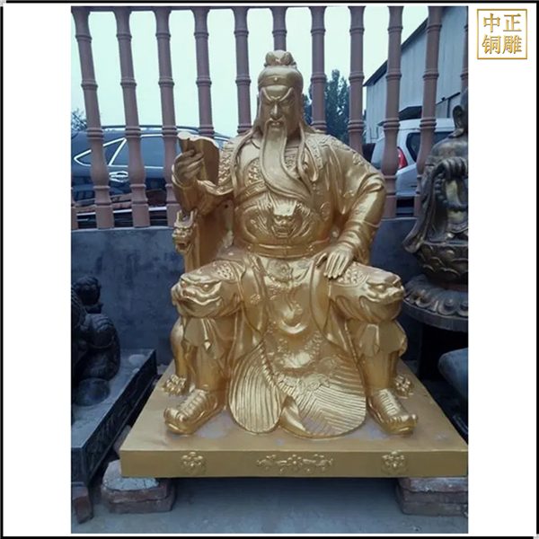 雕塑厂家介绍古代人物铜关公像(图5)