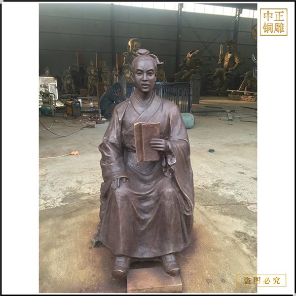 古代教书先生人物雕塑(图1)