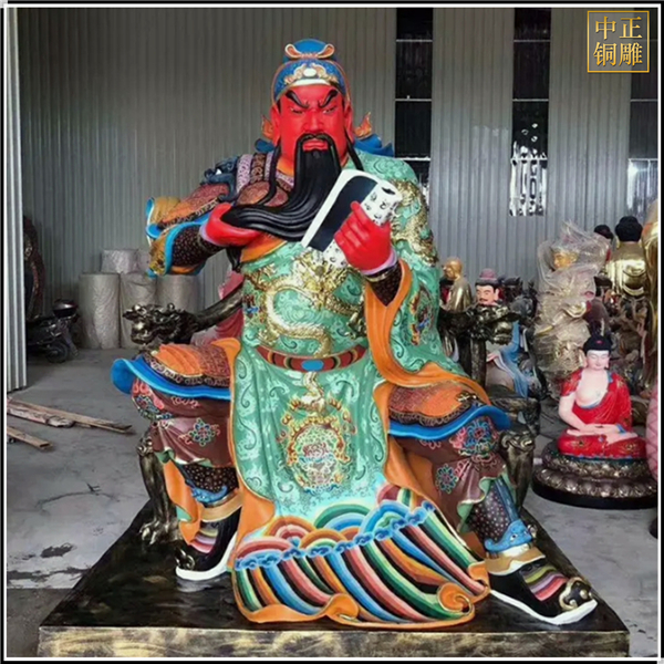 雕塑厂家介绍古代人物铜关公像(图3)