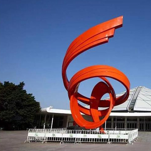 不锈钢彩带雕塑