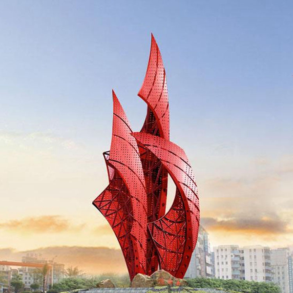 不锈钢帆船雕塑