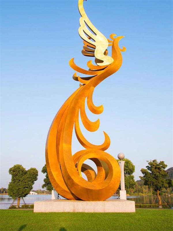 不锈钢凤凰雕塑