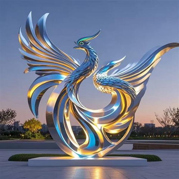 不锈钢凤凰雕塑