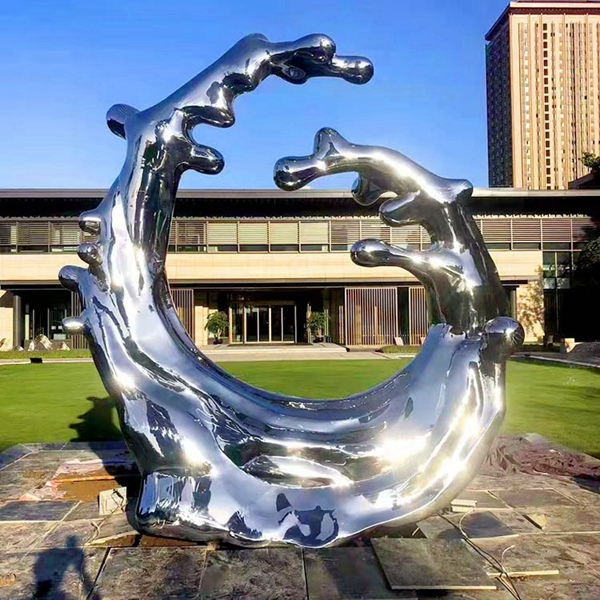 不锈钢海浪雕塑