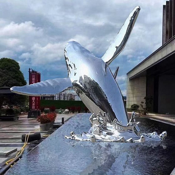 不锈钢鲸鱼雕塑