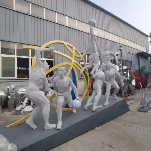 不锈钢篮球雕塑