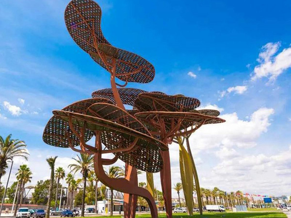 不锈钢蘑菇雕塑