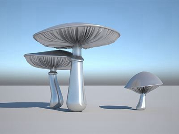 不锈钢蘑菇雕塑
