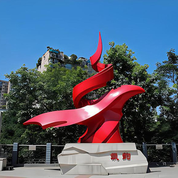 不锈钢飘带雕塑