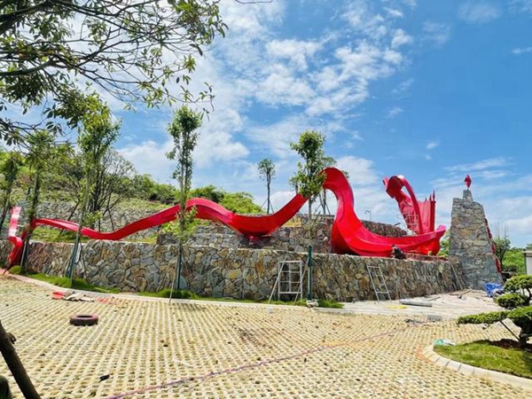 不锈钢飘带雕塑