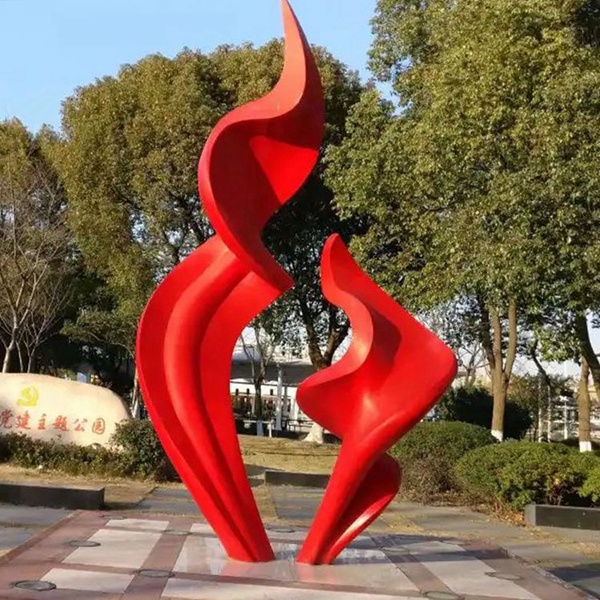 不锈钢飘带雕塑