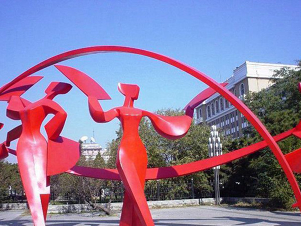 不锈钢扇子雕塑