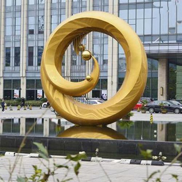 不锈钢圆环雕塑