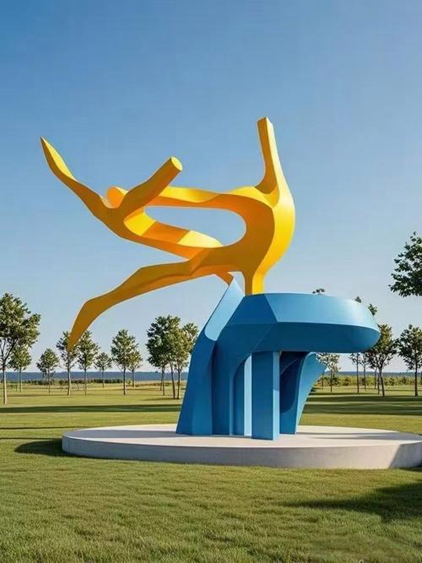 不锈钢运动雕塑