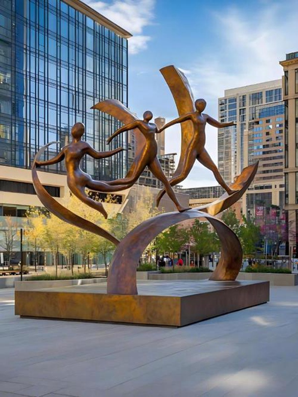 不锈钢运动雕塑