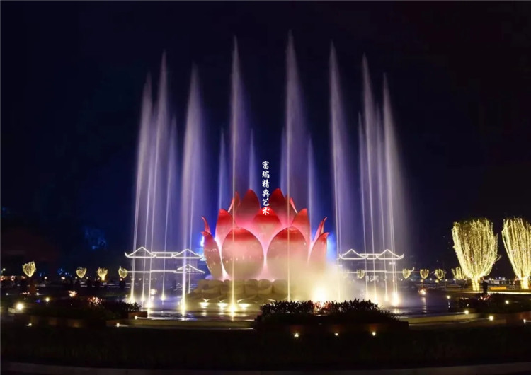 1611544147152751.jpg 四川乐山大佛景区莲花雕塑及莲花灯(图9)