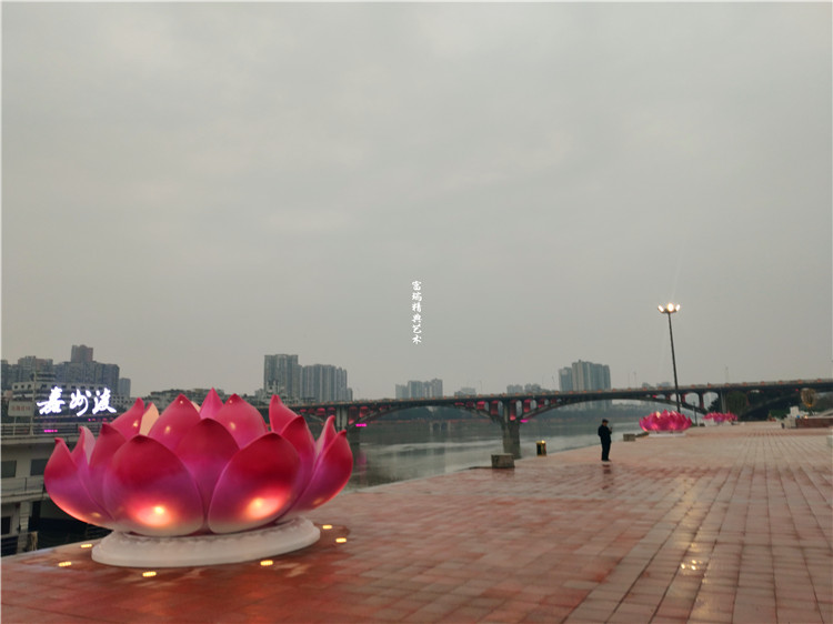 1609738699131558.jpg 四川乐山大佛景区莲花雕塑及莲花灯(图26)