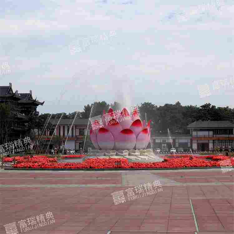 1689931051963578.jpg 四川乐山大佛景区莲花雕塑及莲花灯(图38)