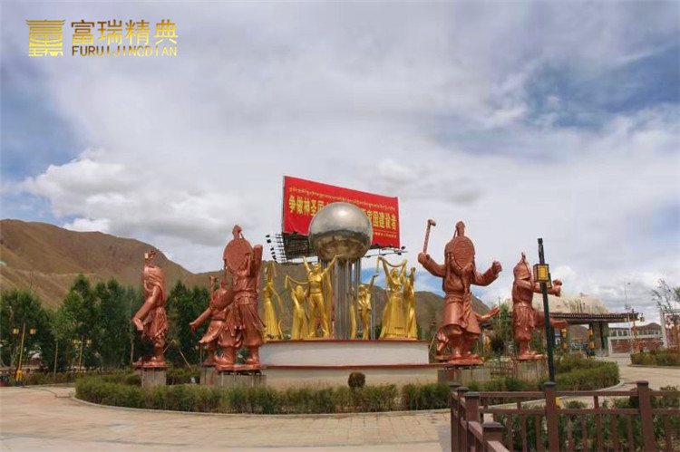 西藏日喀则城市入口锻铜雕塑(图1)