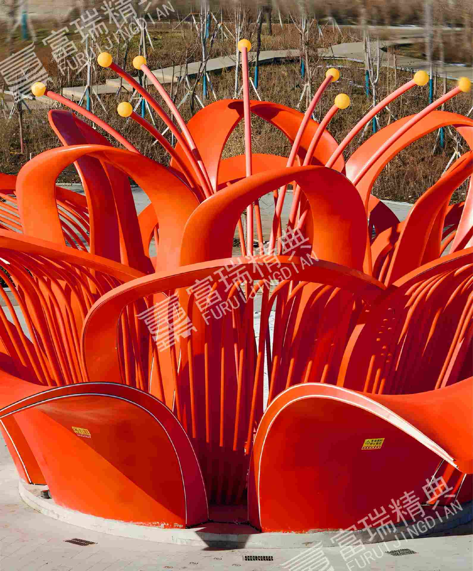 新疆昭苏石榴籽公园不锈钢雕塑(图3)