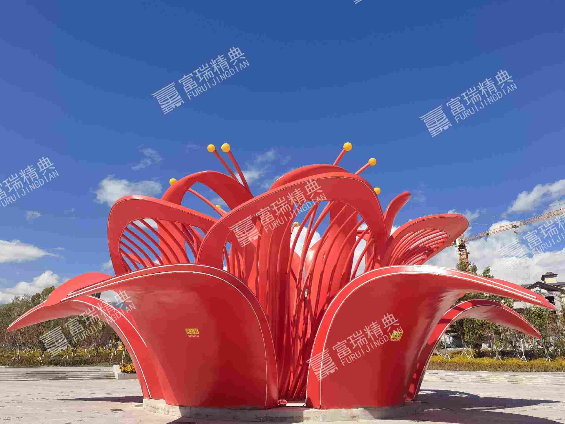 新疆昭苏石榴籽公园不锈钢雕塑(图4)