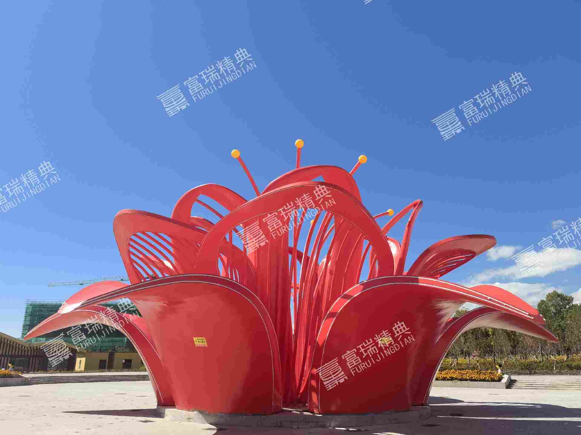 新疆昭苏石榴籽公园不锈钢雕塑(图5)