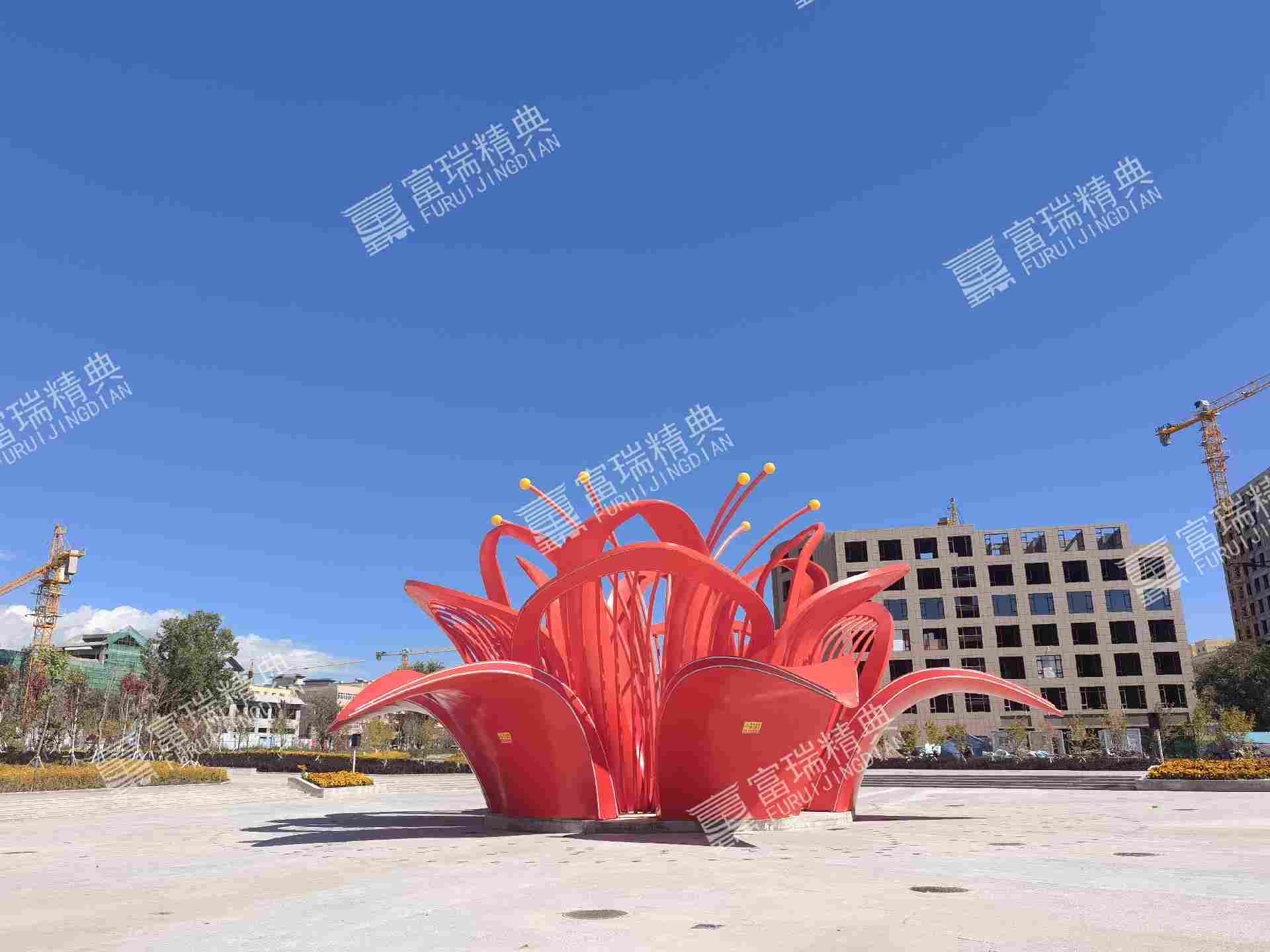 新疆昭苏石榴籽公园不锈钢雕塑(图7)