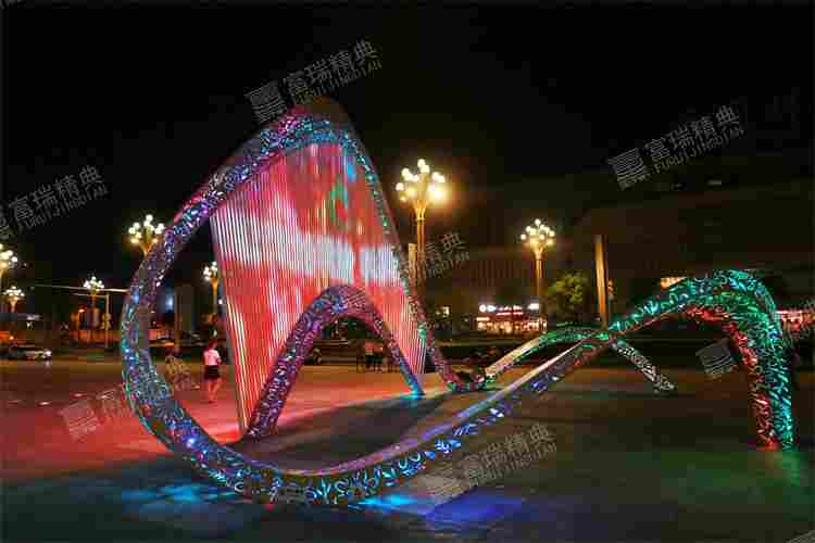 四川南充高坪乡村振兴不锈钢雕塑(图6)